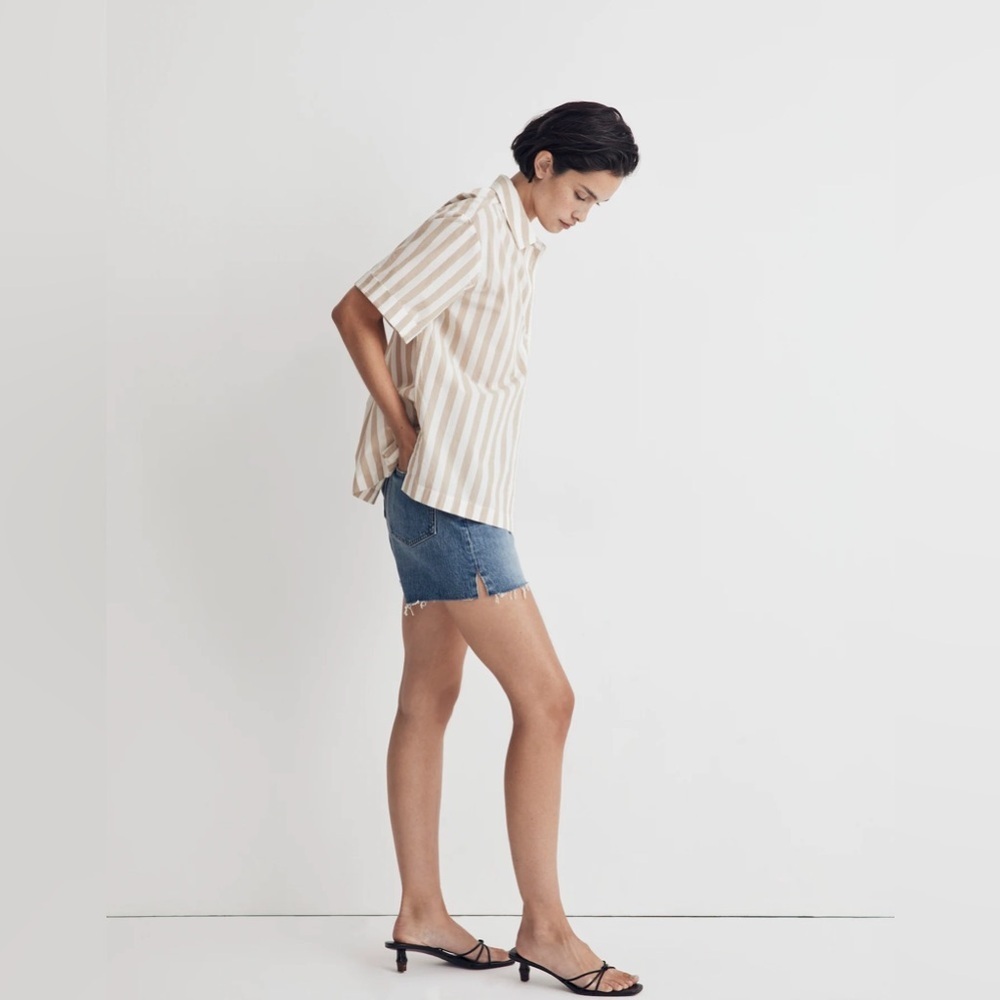 Madewell Signature Poplin Short-Sleeve Button-Down Shirt - Size XXS - Picture 4 of 5